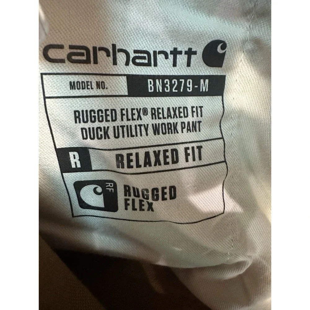 Carhartt Rugged Flex Duck Utility Work Pants Brown Relaxed Fit Size 38x34